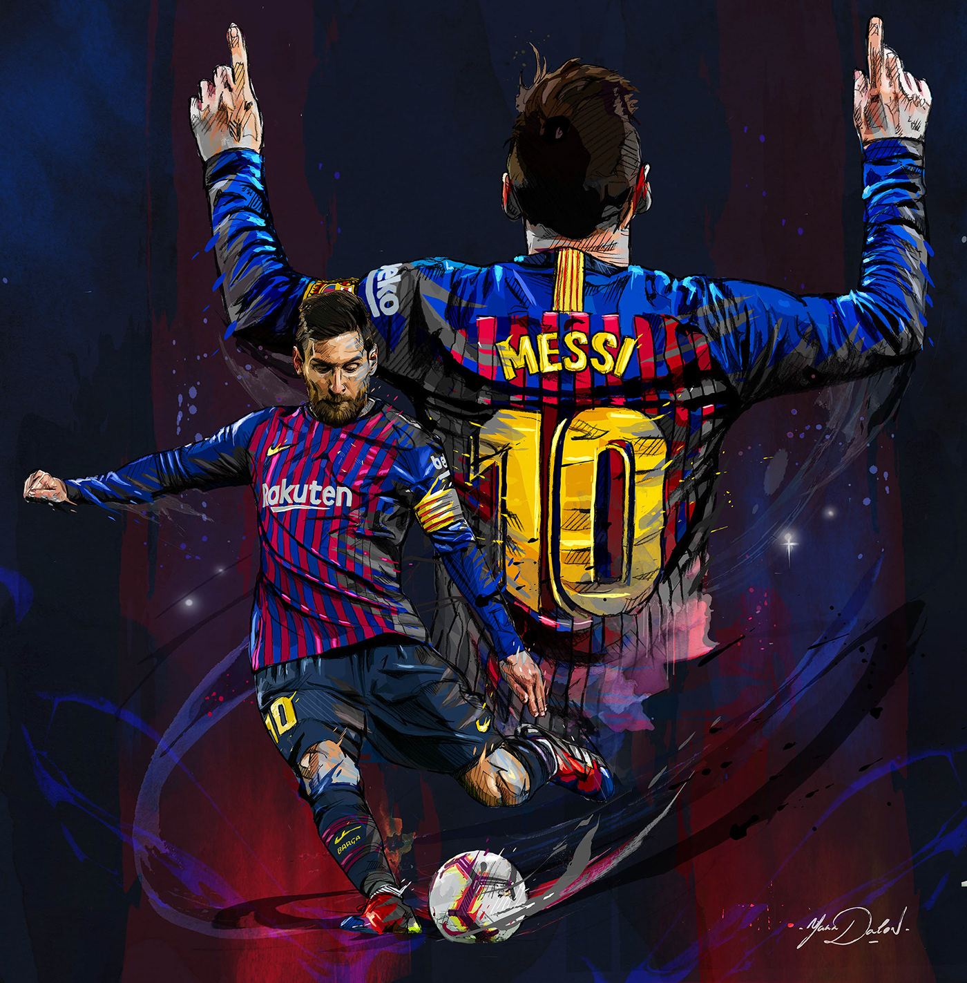 messi Leo Messi FC Barcelona soccer lionel messi goat football poster superstar Dynamic