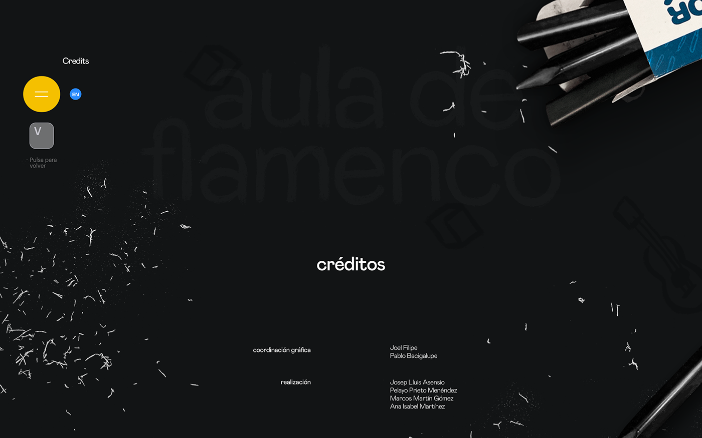 blue design Flamenco game game design  interaction typography   UI ux yellow