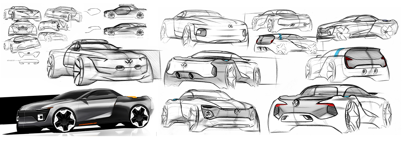 sketch cardesign design PICKUP volkswagen varok 3D modeling automotivedesign rendering