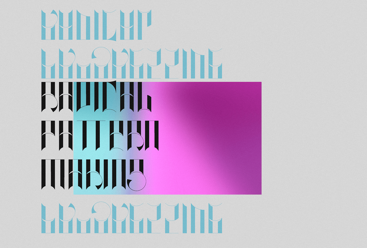 Typeface font type Display modular type design experimental type