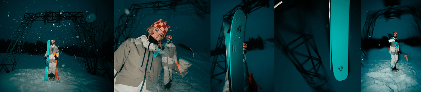 ски snow skiing goggles night Photography  portrait