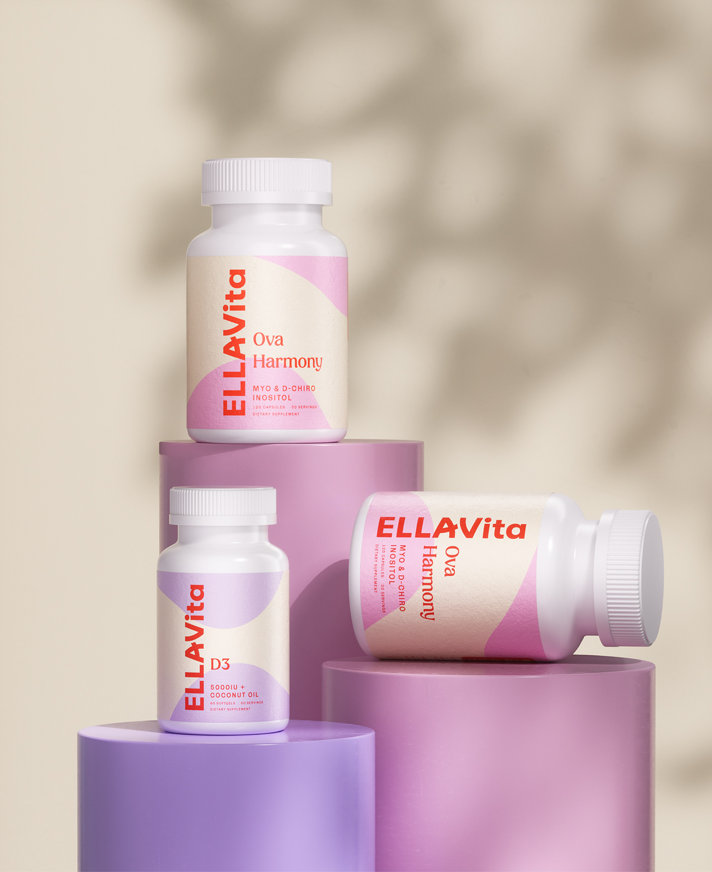 branding  logo packaging design medicine supplement vitamin Health medical feminine inositol