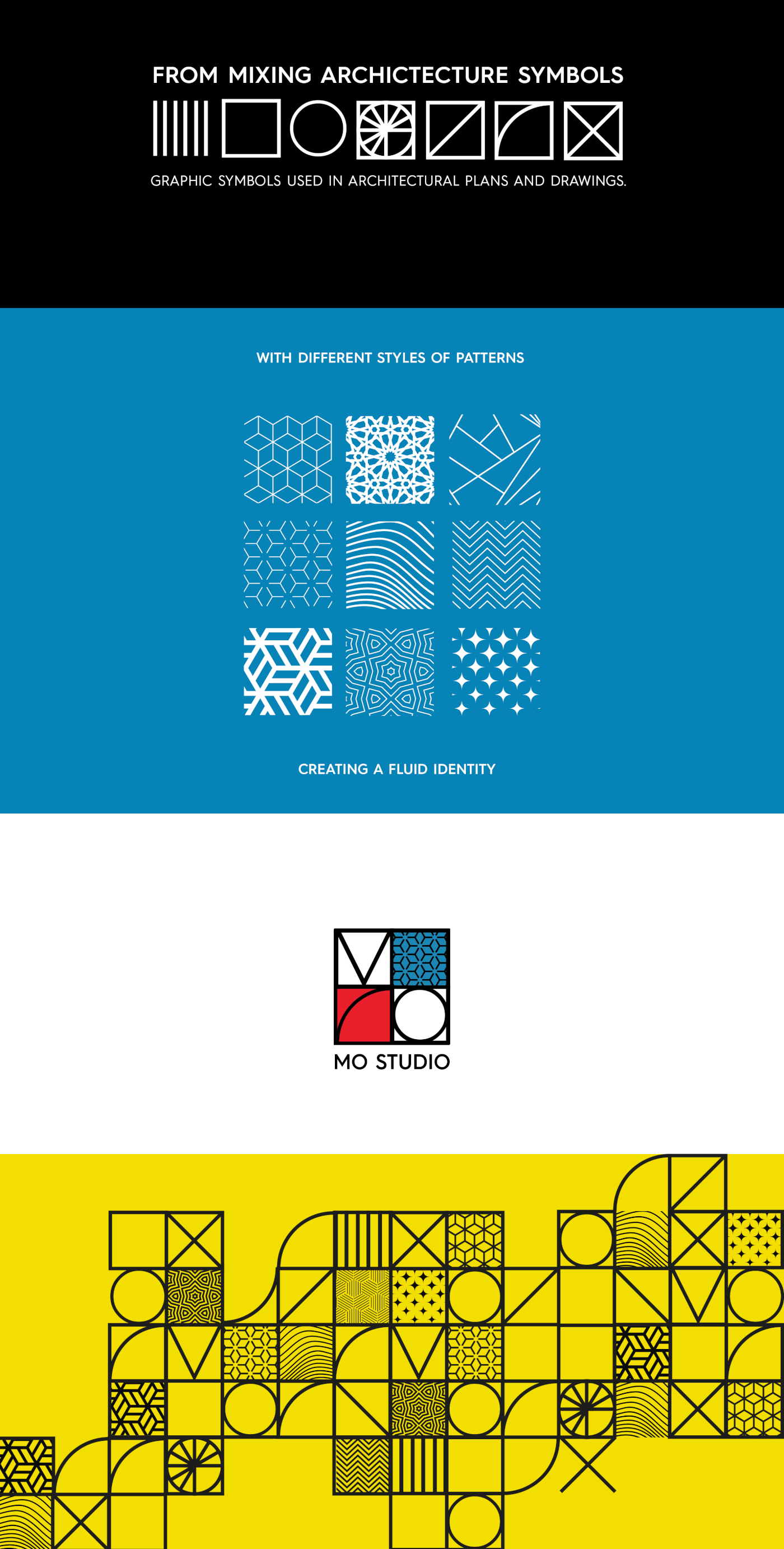 interior design  geometry mondrian studio logo envelopes Website graphic design  minimal shapes
