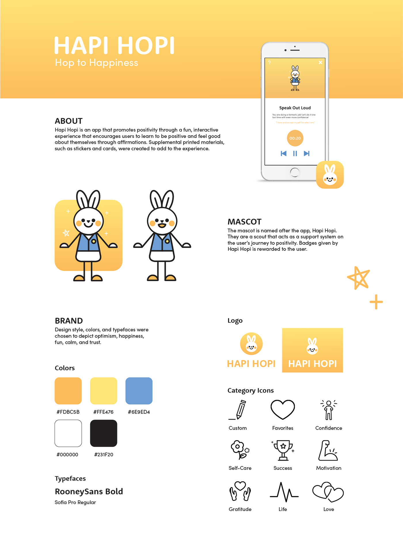 affirmation app design graphic design  mobile design user interface cute Fun