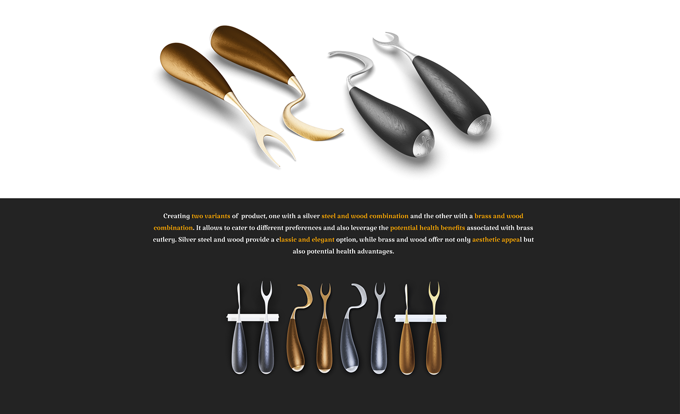 product design  industrial design  Render 3D portfolio prototype Design Development sand casting Buffing cutlery design