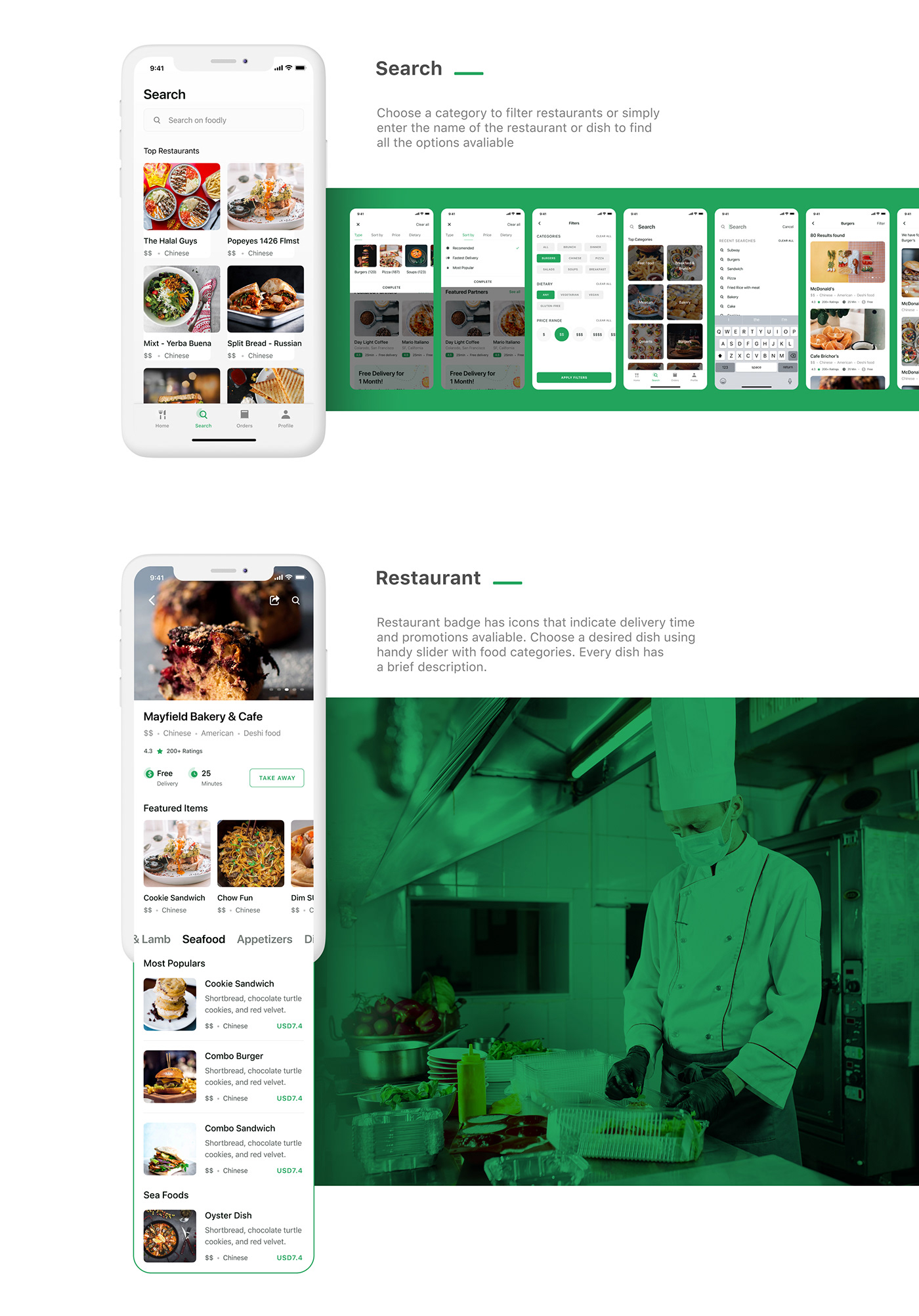 app application case creative delivery design Food  inspiration UI ux
