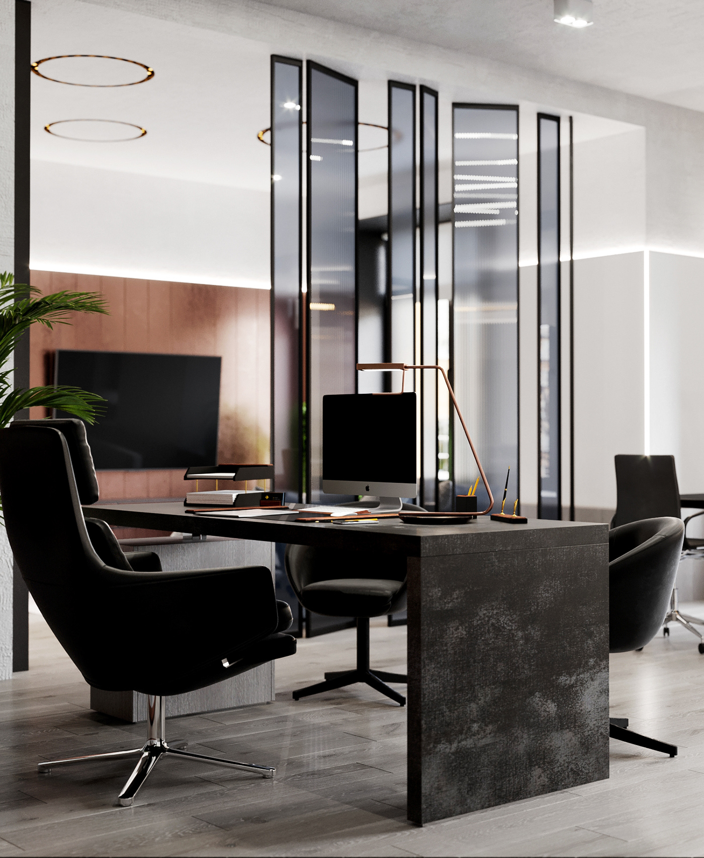 Office Office interior corona render  bathroom 3ds max design interior visualisation rendering Minimalism modern interior