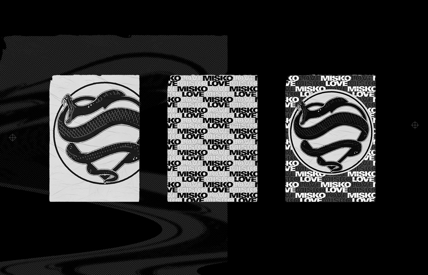 witch dj branding  identity logo music snake Love Glitch dark