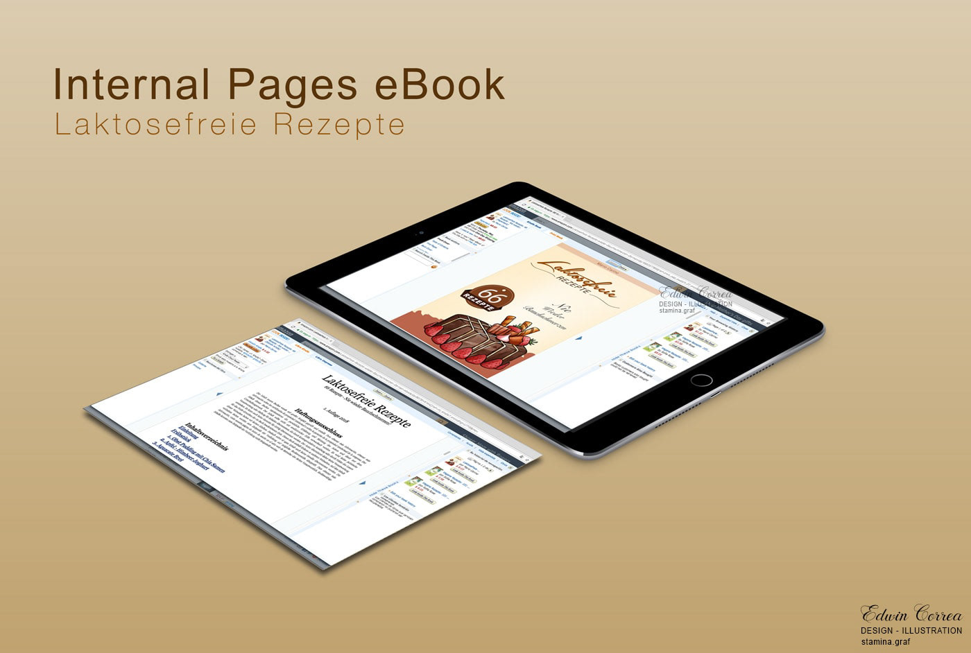 edwin correa dieta eBook design receta leche aleman libro ilustracion diseño gráfico cover design libro cocina diseño ilustración