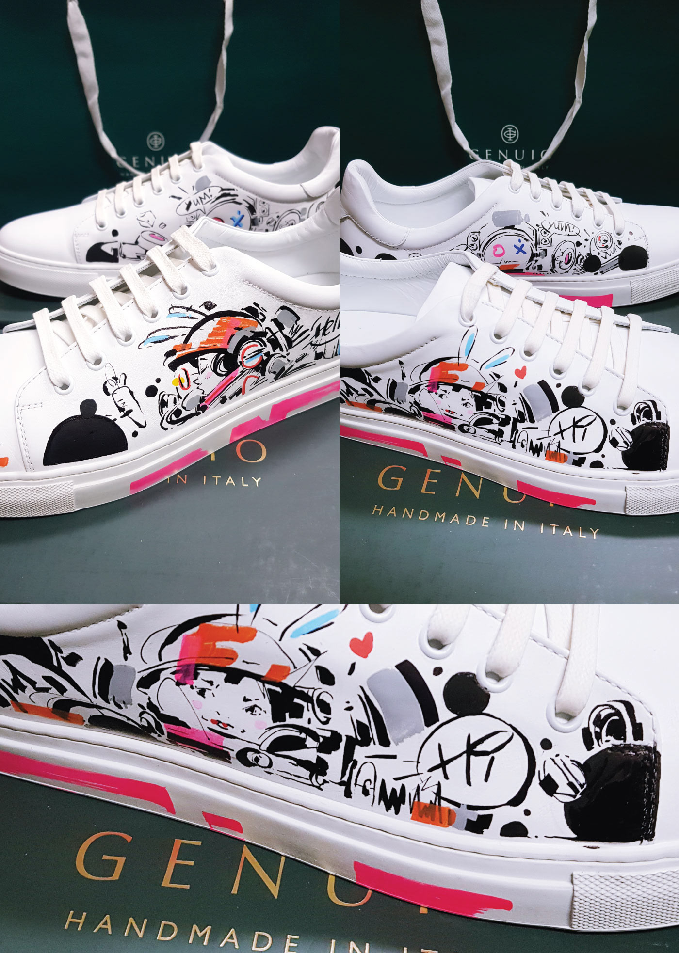 1000DAY Bunny Girl Character Collaboration Custom GENUIO rabbit sneakers universe
