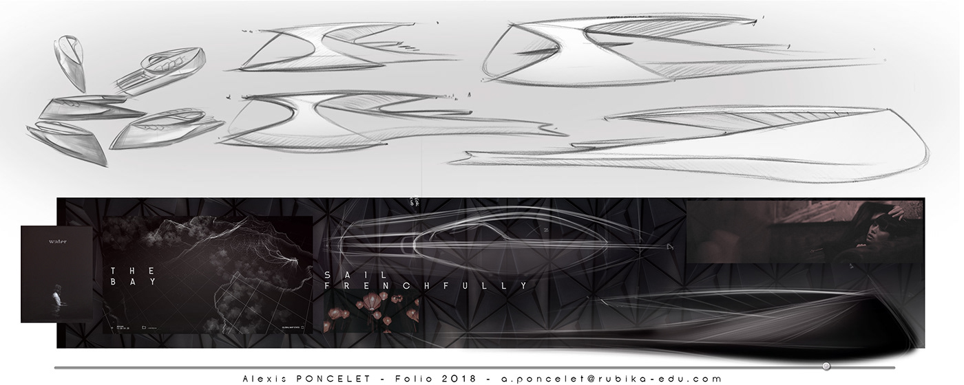 design transportation game portfolio yacht automotive   future sketch PEUGEOT DS