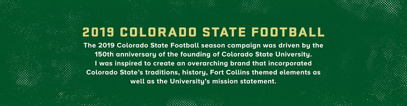 Colorado State football sports tickets typography   print poster season tickets Under Armour college