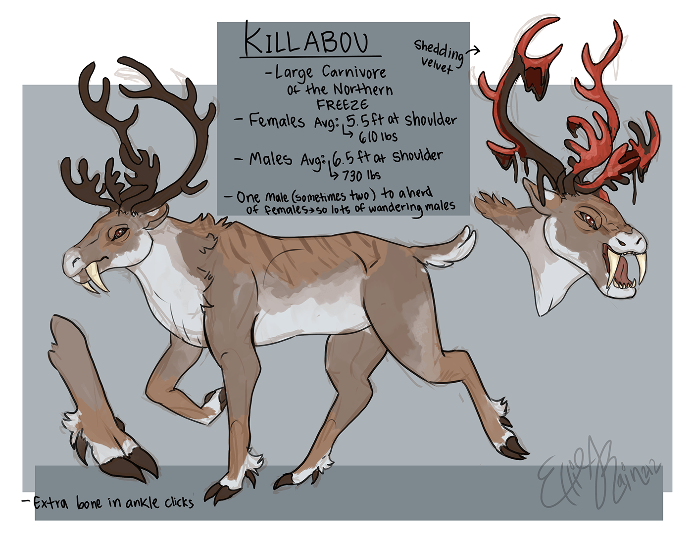 creature antlers carribou killabou kinopsia kinopsia story