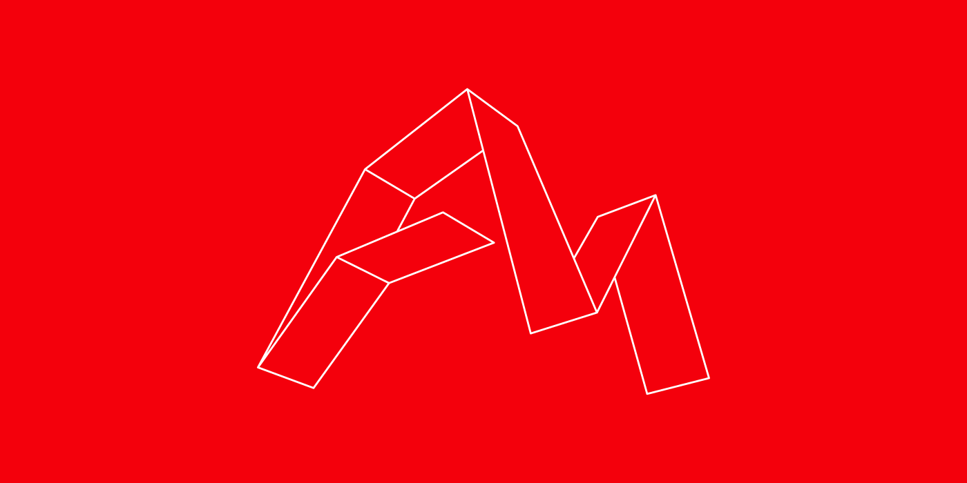 mark logo architecture Engenharia ARQUITETURA 3D red brand design type