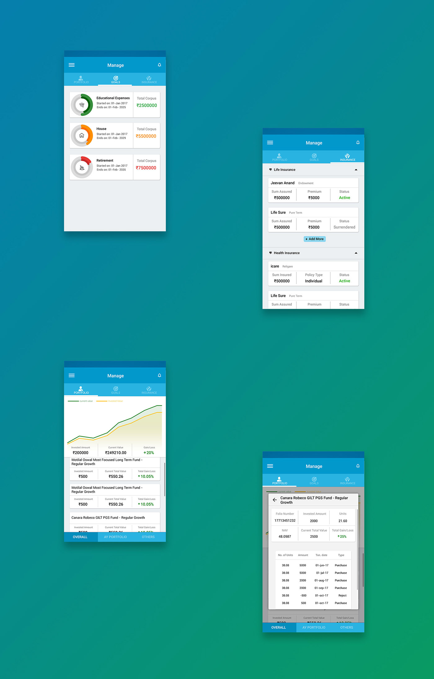 UI mobile interaction animation  ux finance dashboard android