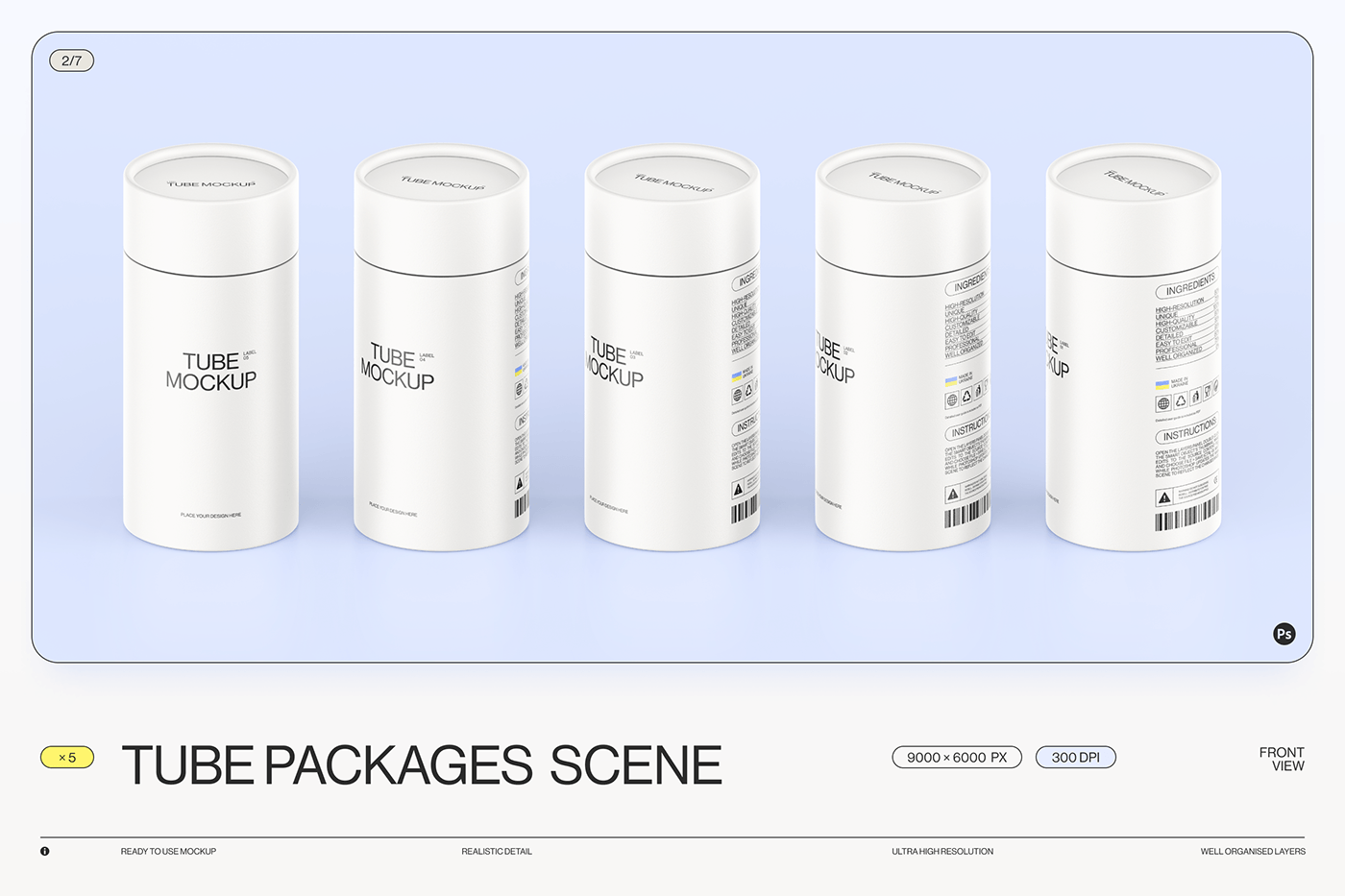 Mockup photoshop tube Packaging download paper tube mockup Tube packaging tube mockup psd template