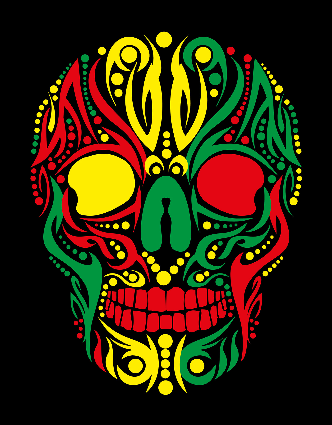 tattoo tribal skull  vector art on Behance