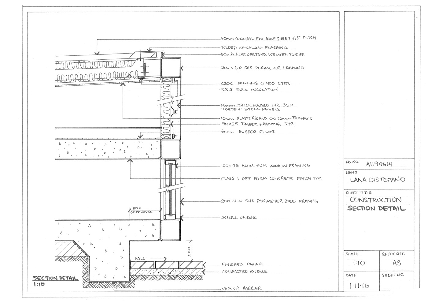 architecture contstruction Drafting Drawing  Plan section detail