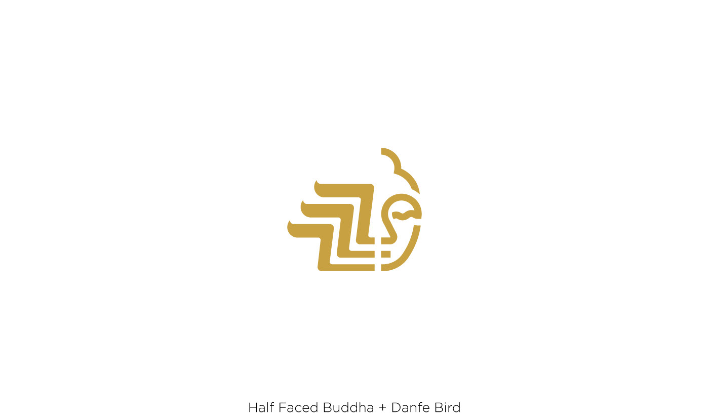 logo Icon identity Buddha himalayan mountain minimal tibet Tibetan culture