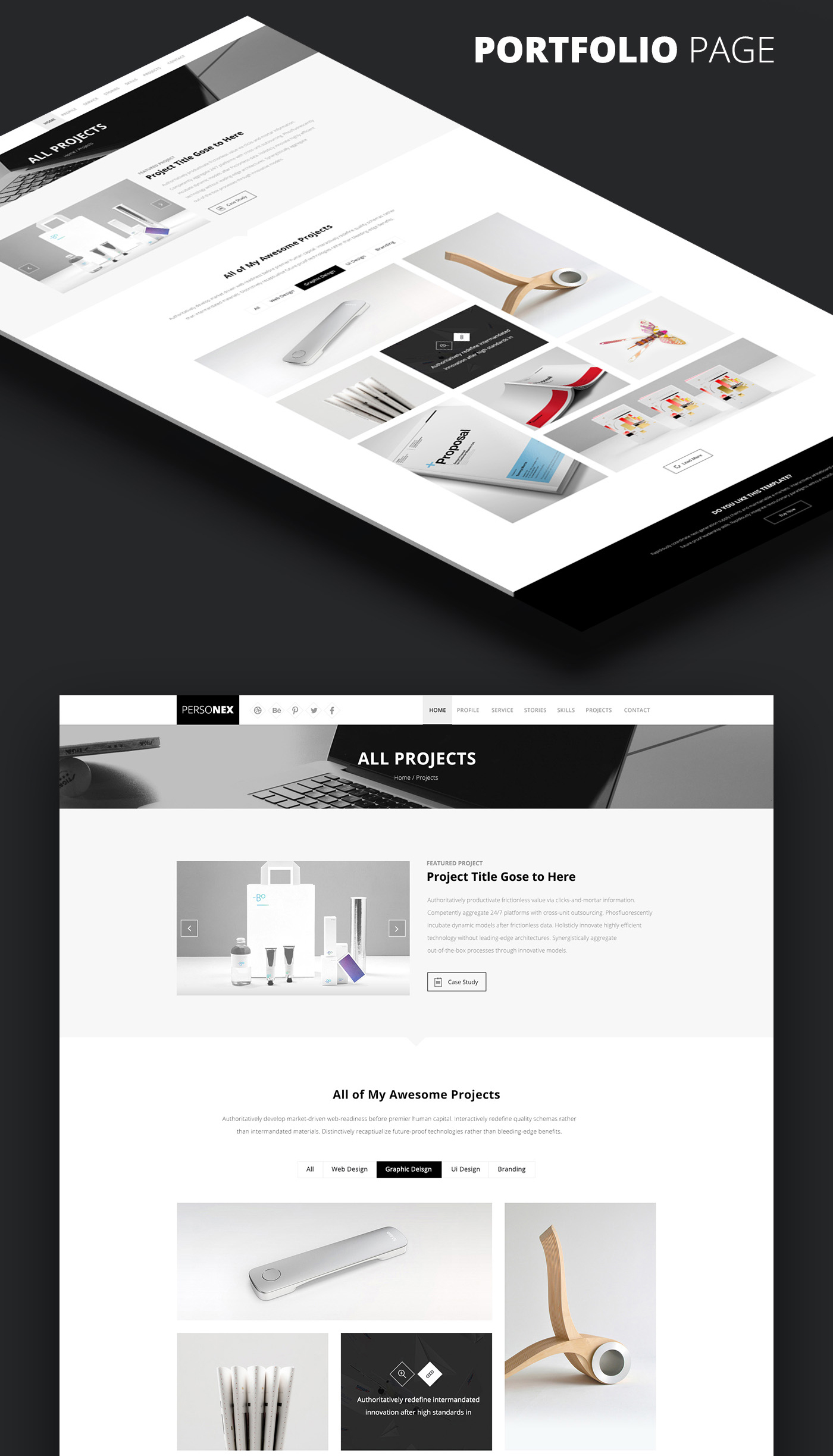 Web personal portfolio WEB CV web resume template design inspiration personal website