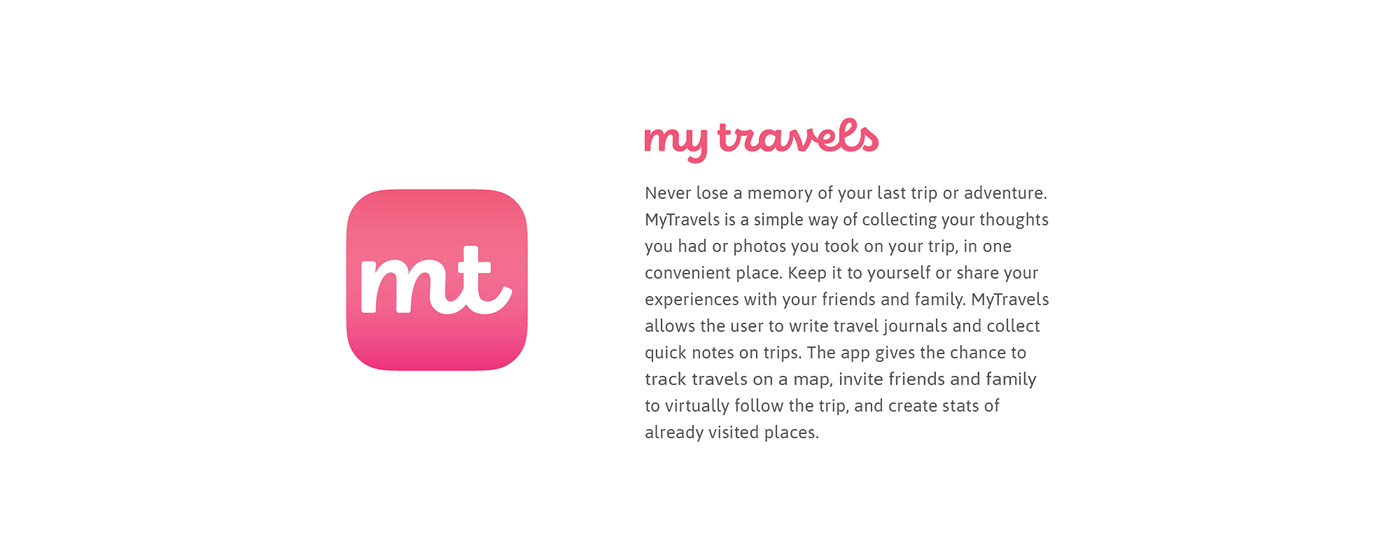 app branding  graphic design  iphone journal mobile Travel UI ux