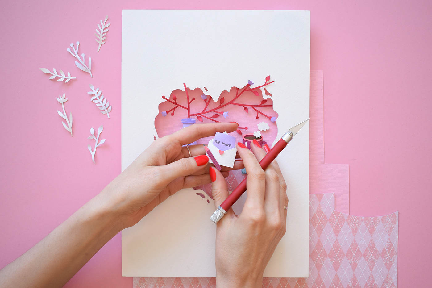 animator art handcrafted Miniature paper art paper artist paper craft paper cut art stop motion animation valentines day