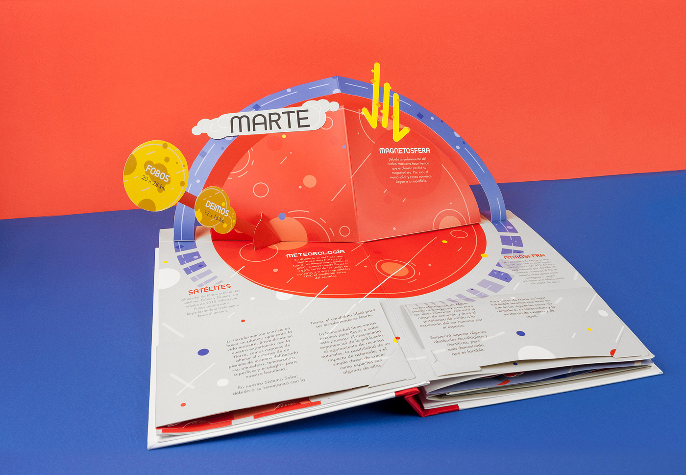 pop up book Space  ILLUSTRATION  Planets pop-up handmade paper graphic design  book science