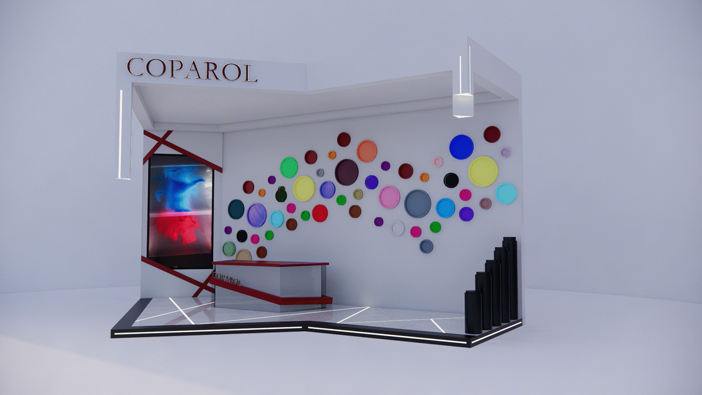 interior design  Interior design booth concept color