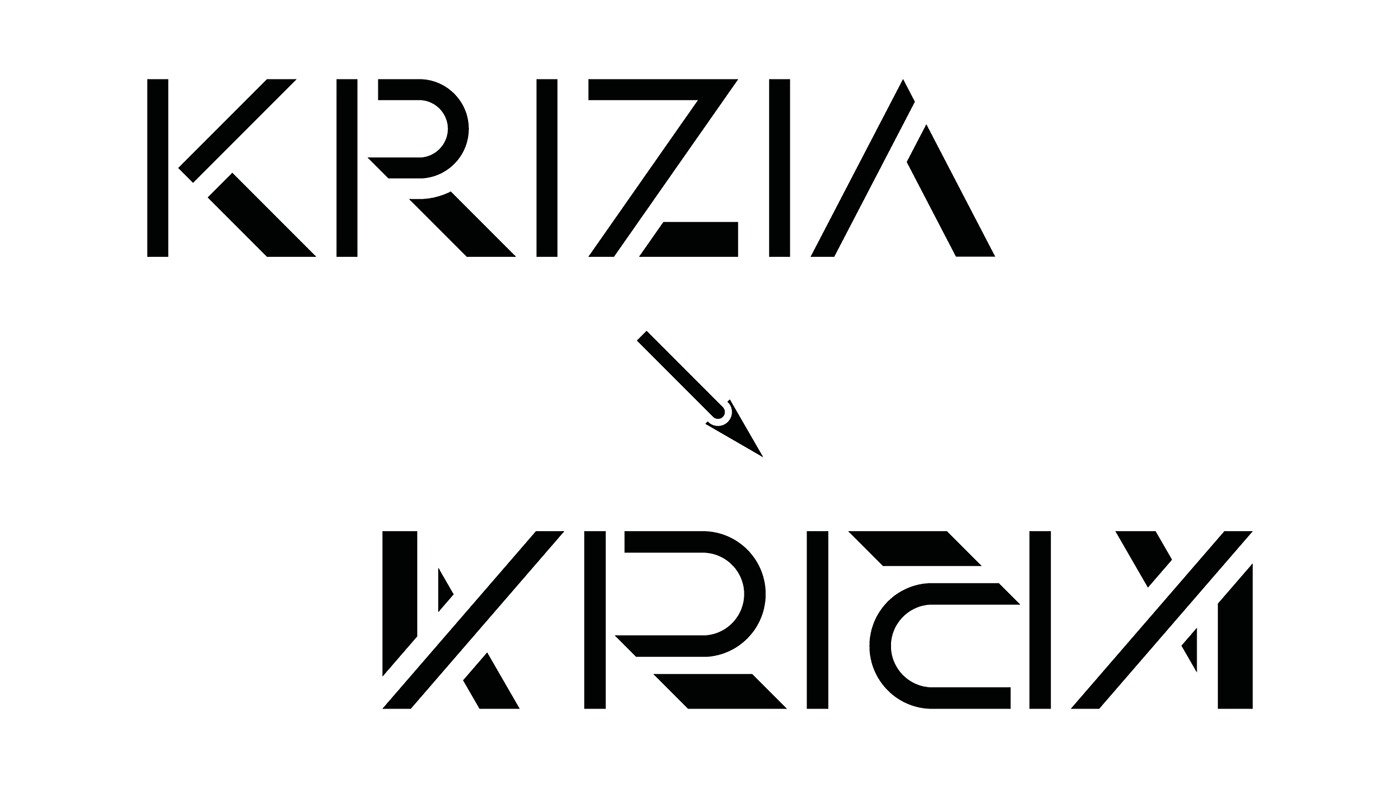 krizia fashion design moda styling  ambigram ambigramma logo design Logo Design vector