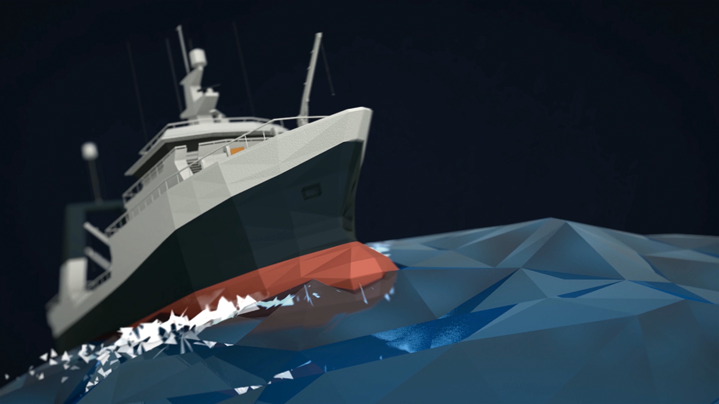 overfishing  sustainability  3d  animated infographic  Motion Design  low poly