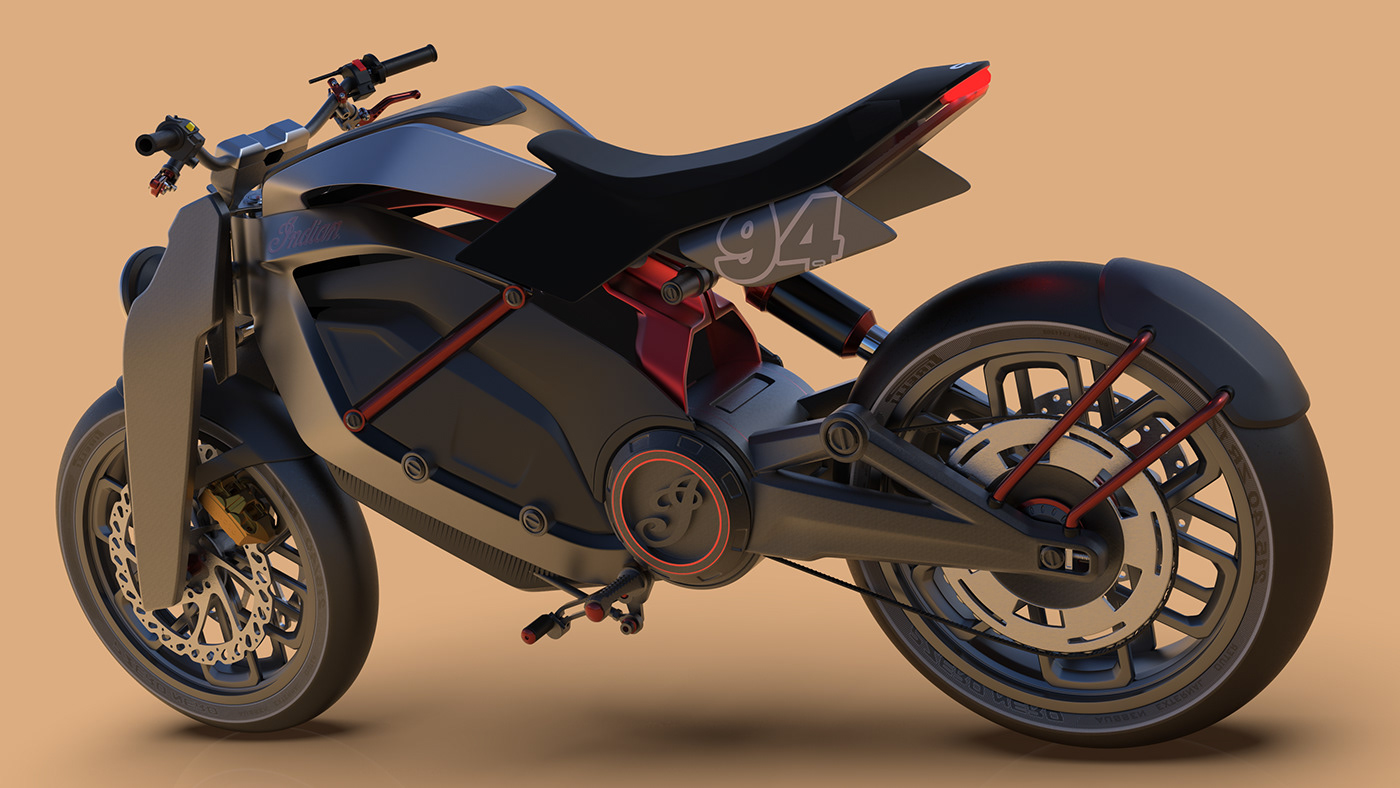 blender car creative design indian motorcycle product Urban