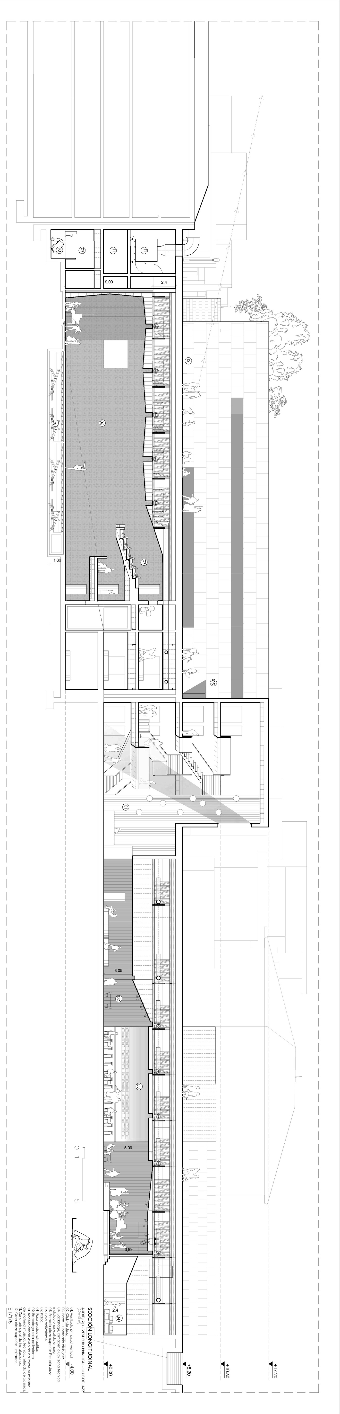 3d modeling architecture auditorium jazz music porto Project Render school student