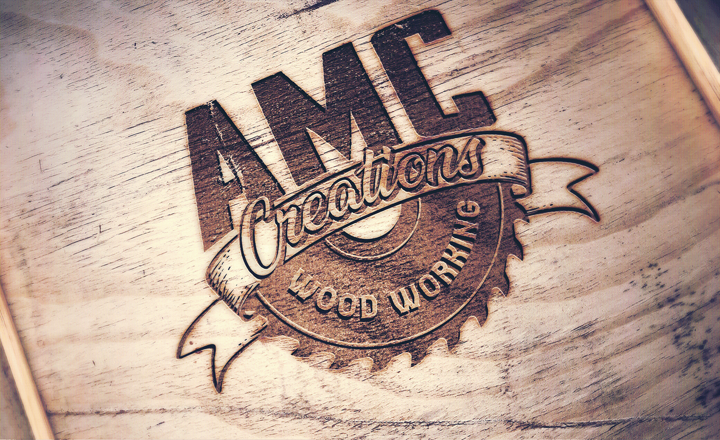 AMC branding  Craftsman logo Sanker vector wood woodburning woodworking