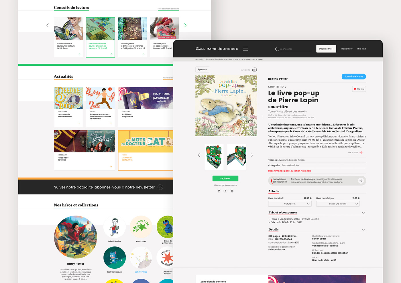 child DA digitale edition enfants Jeunesse publishing   ui design Webdesign UI/UX
