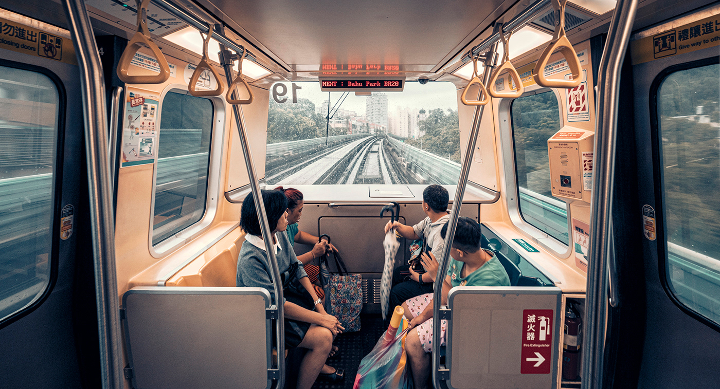taipei metro subway railway taiwan people rain asia cinematic Daydream