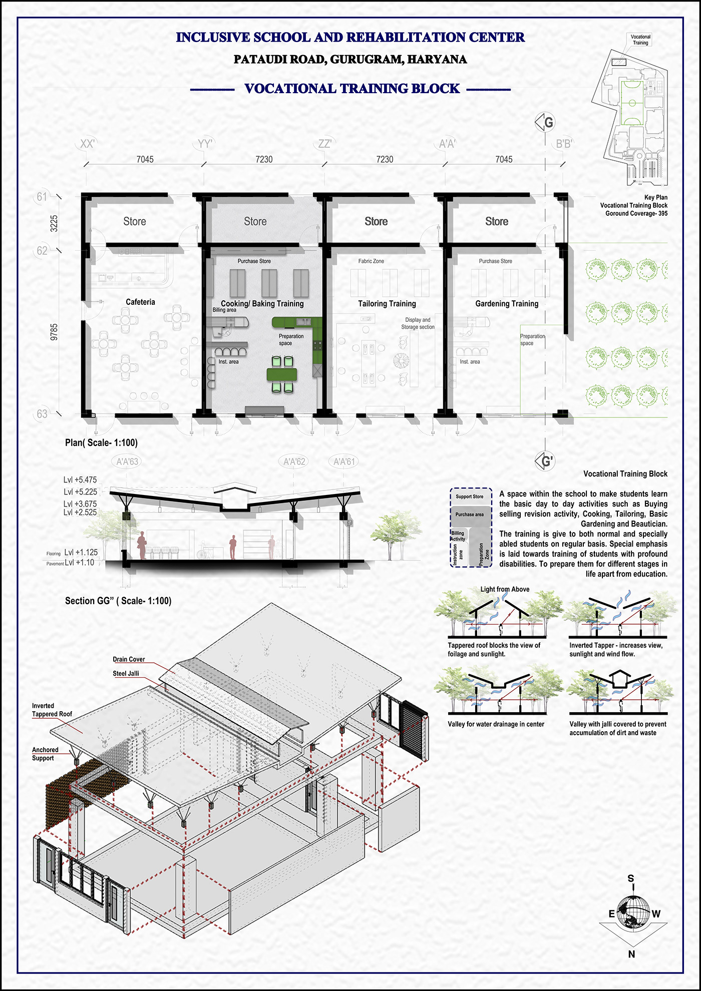 architectural architecture inclusive design inclusive school lumion Render SketchUP thesis visualization