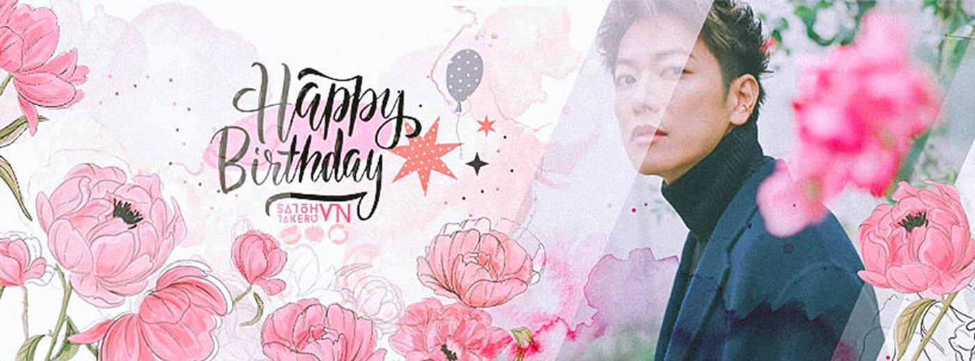 colorful cover cover design CoverFacebook facebook graphic graphic design  HappyBirthday pictures satohtakeru