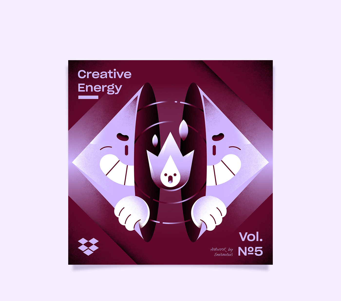 dropbox music spotify cover Character vector playlist Focus flow creative energy