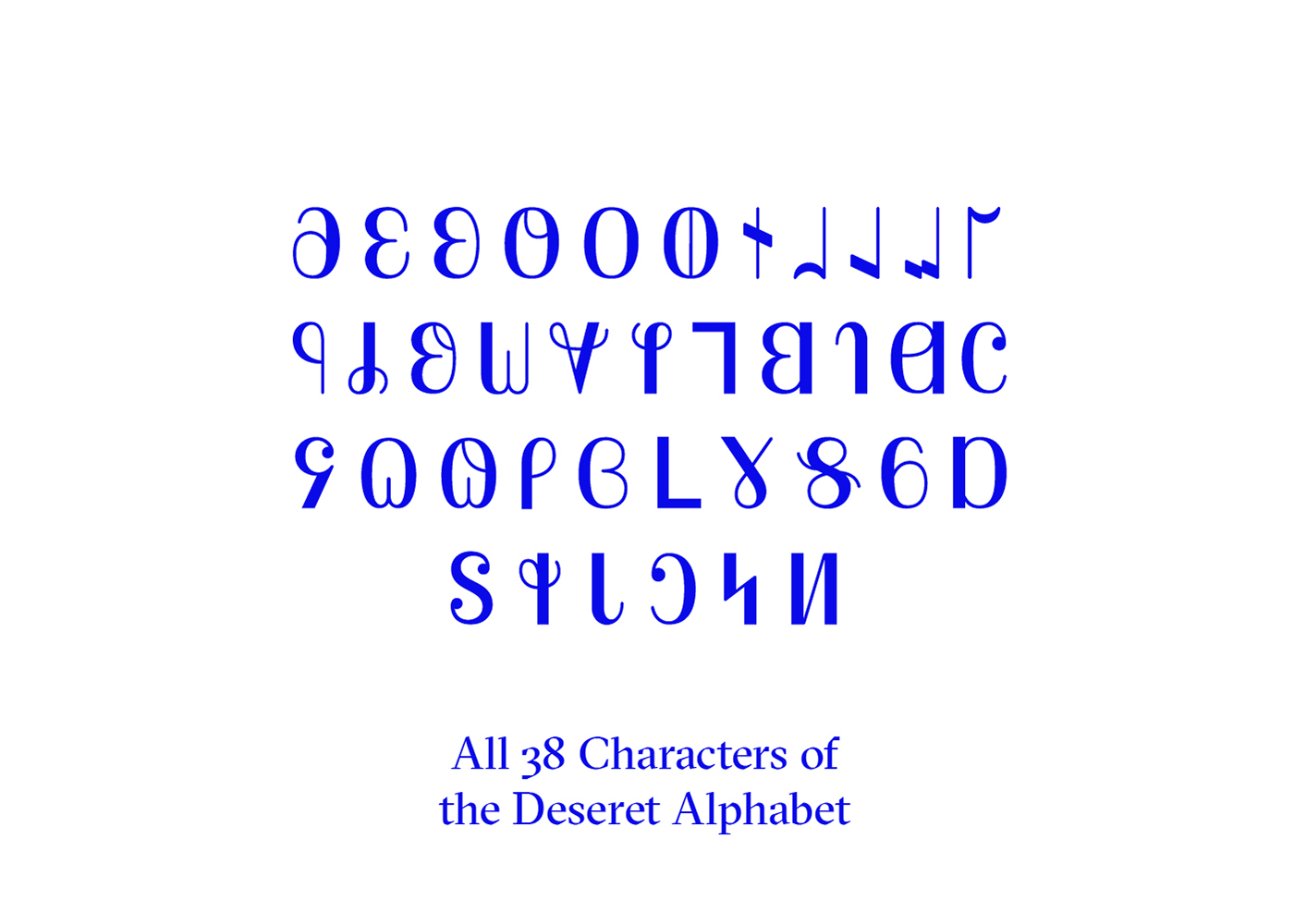 mormon deseret alphabet utah type Typeface font fonts typefaces free download contemporary blue red