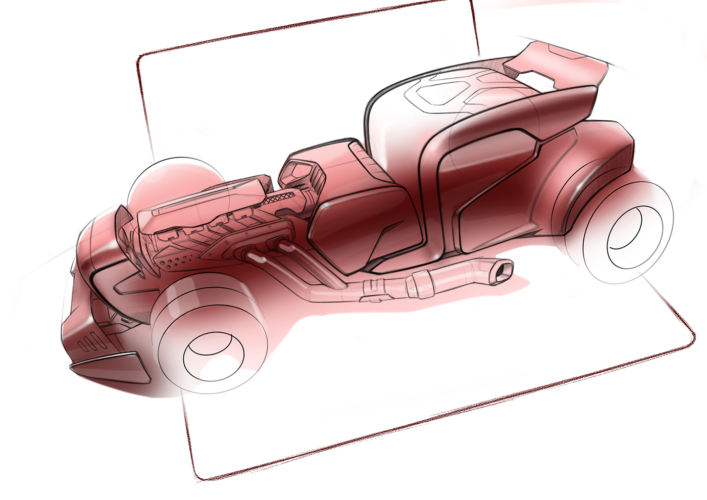 romeodesign design sketching Conception doodle doodling Render automotive   ideation