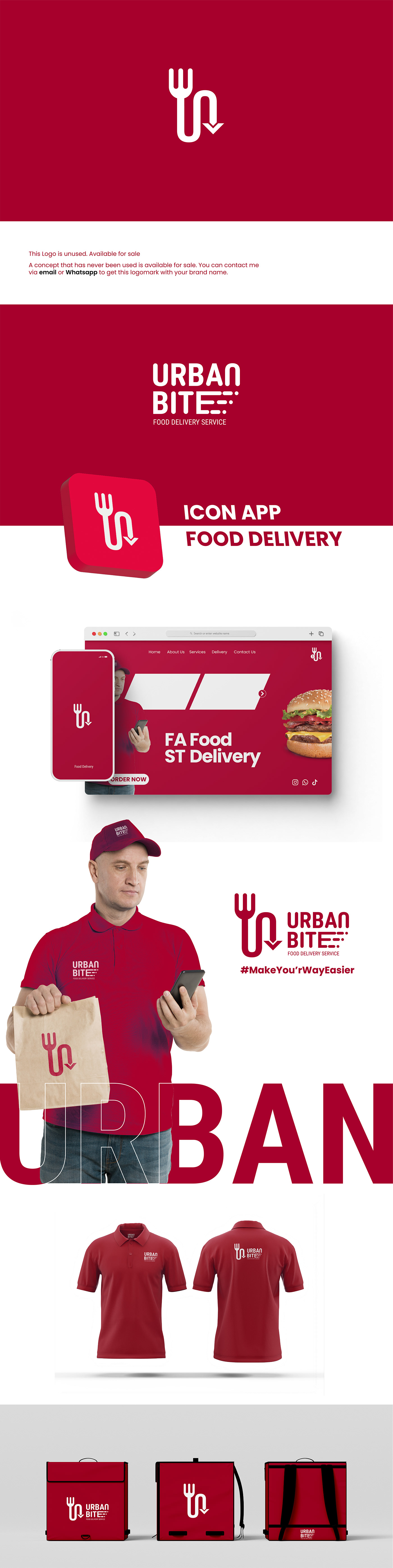 logo brand identity Logo Design Food  delivery app design identity brand logos Delivery Logo