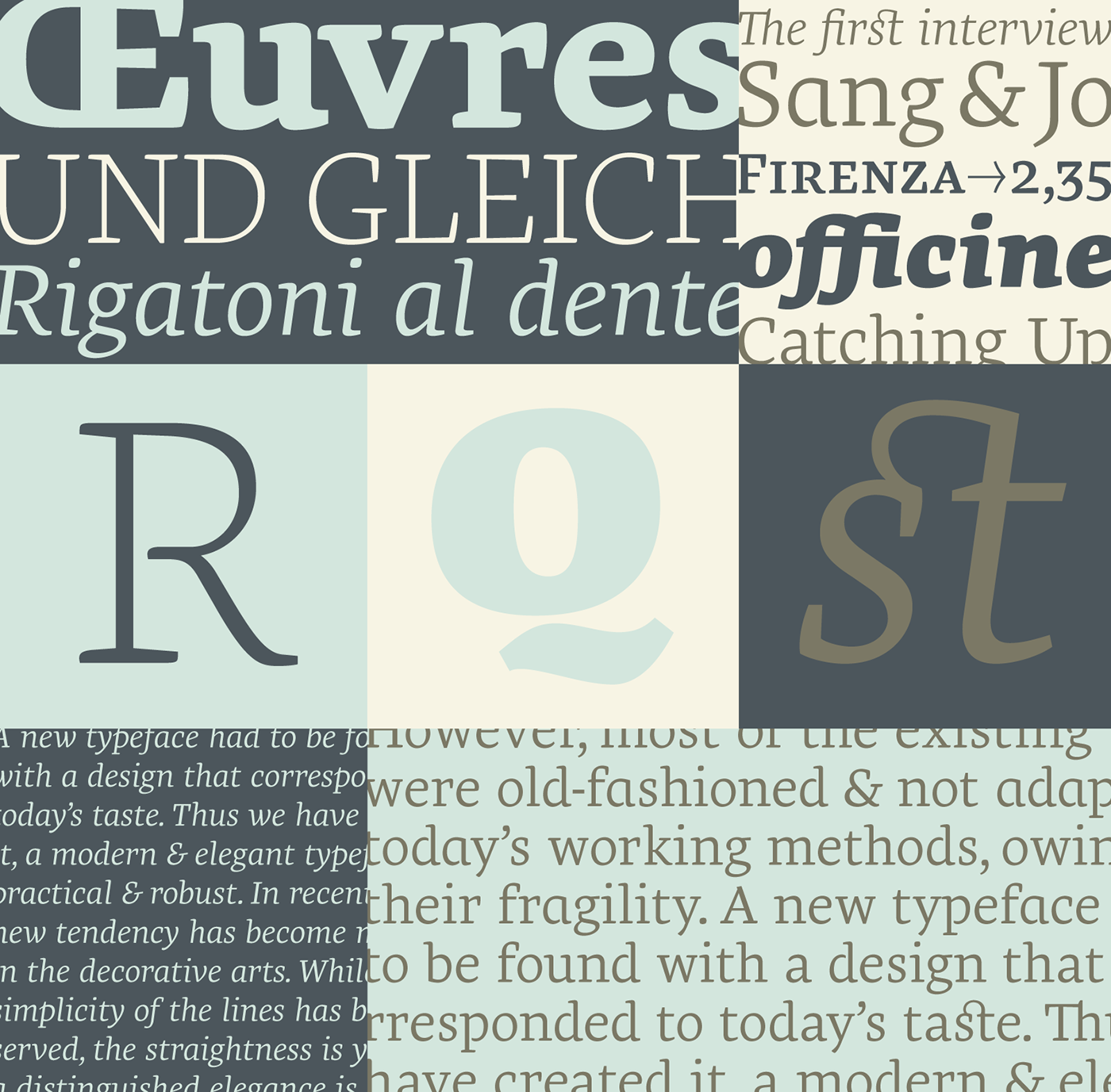 Typeface Opentype font slabserif text