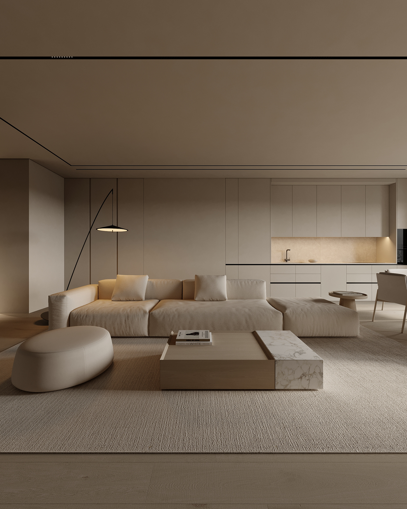 3ds max interior design  architecture visualization 3D archviz CGI living room kitchen Interior