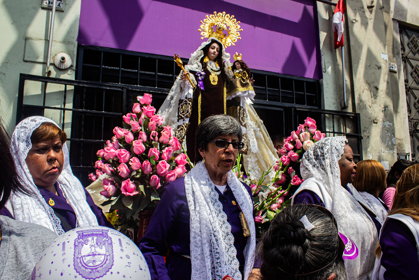 Processions of the Lord of Miracles in Lima, Peru, 2023. 