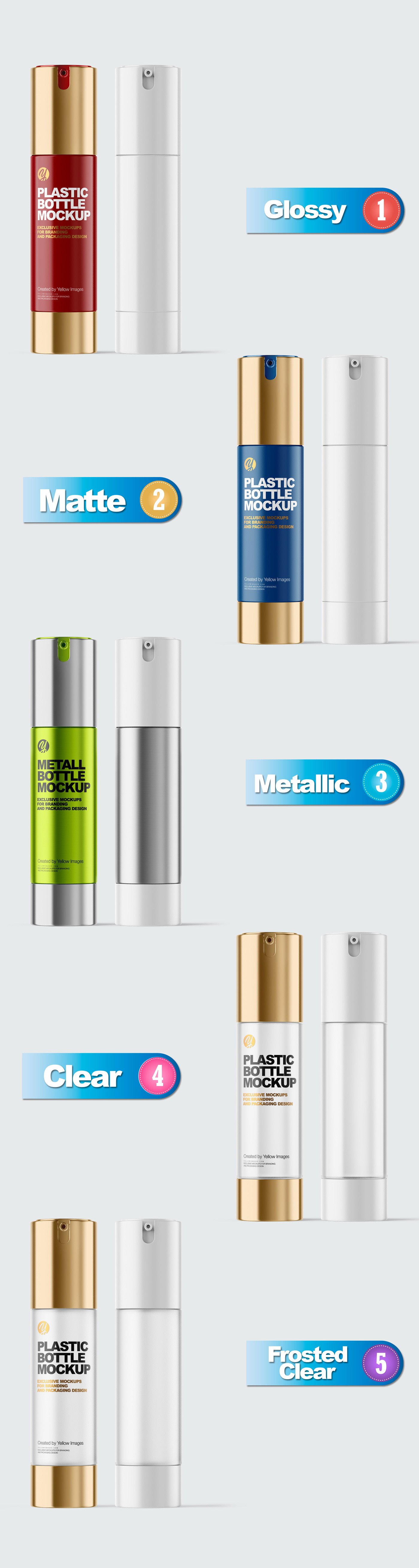 Airless Cosmetic Bottles Mockups On Behance