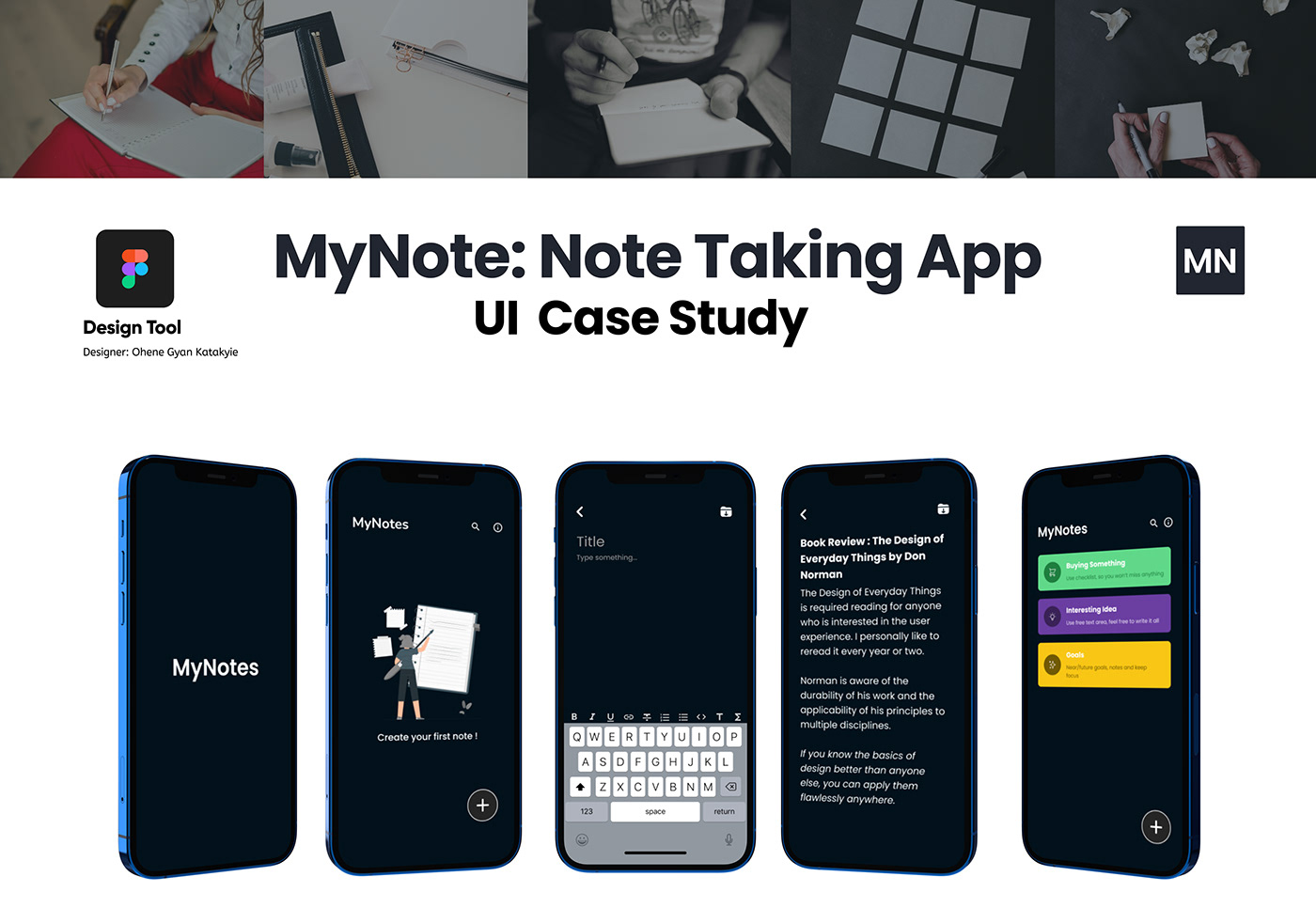 app design mobile Mobile app note Note app notebook notepad notes UI UI/UX