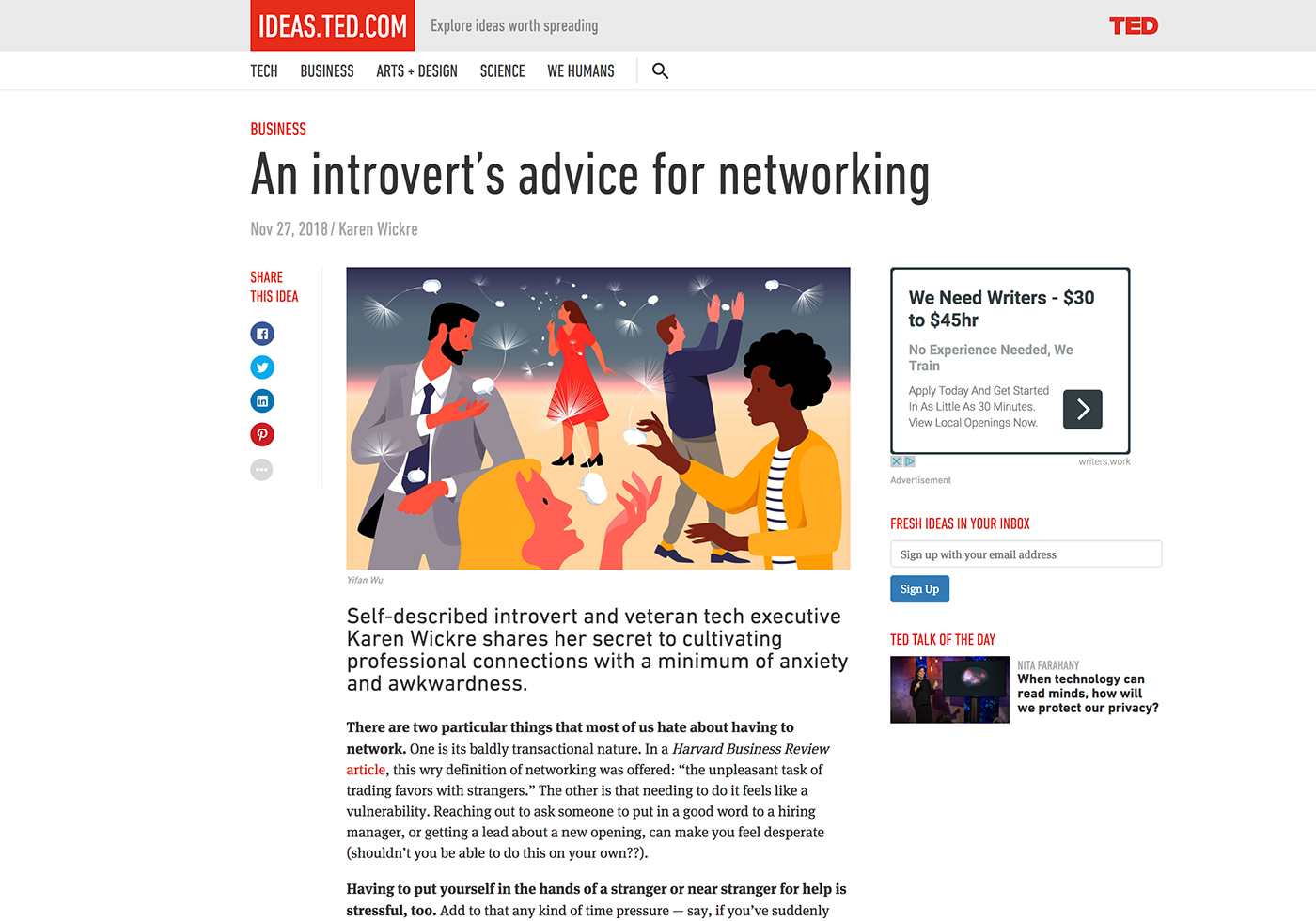 editorial TED creativeart conceptual art networking Introvert graphic