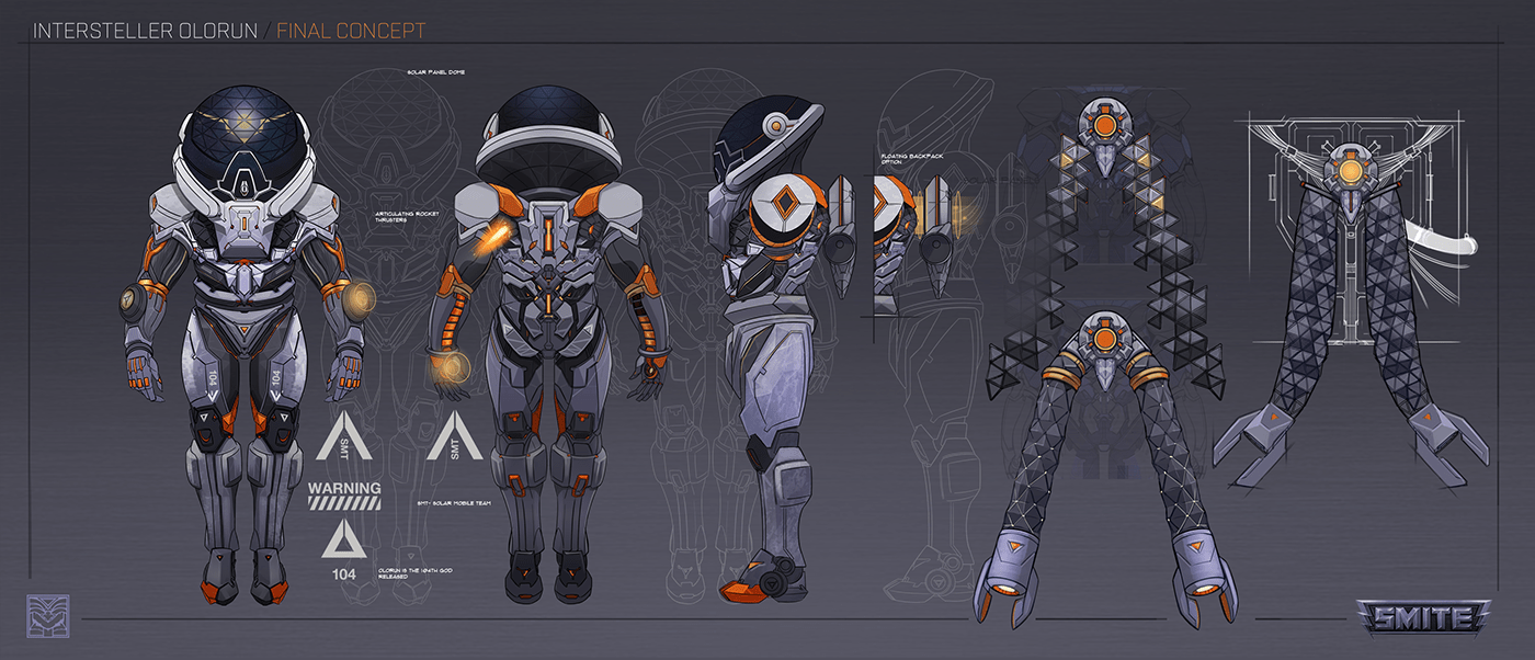 astronaut atlanta Character conceptart God Kalani   lindsey Marekolani   smite Space 