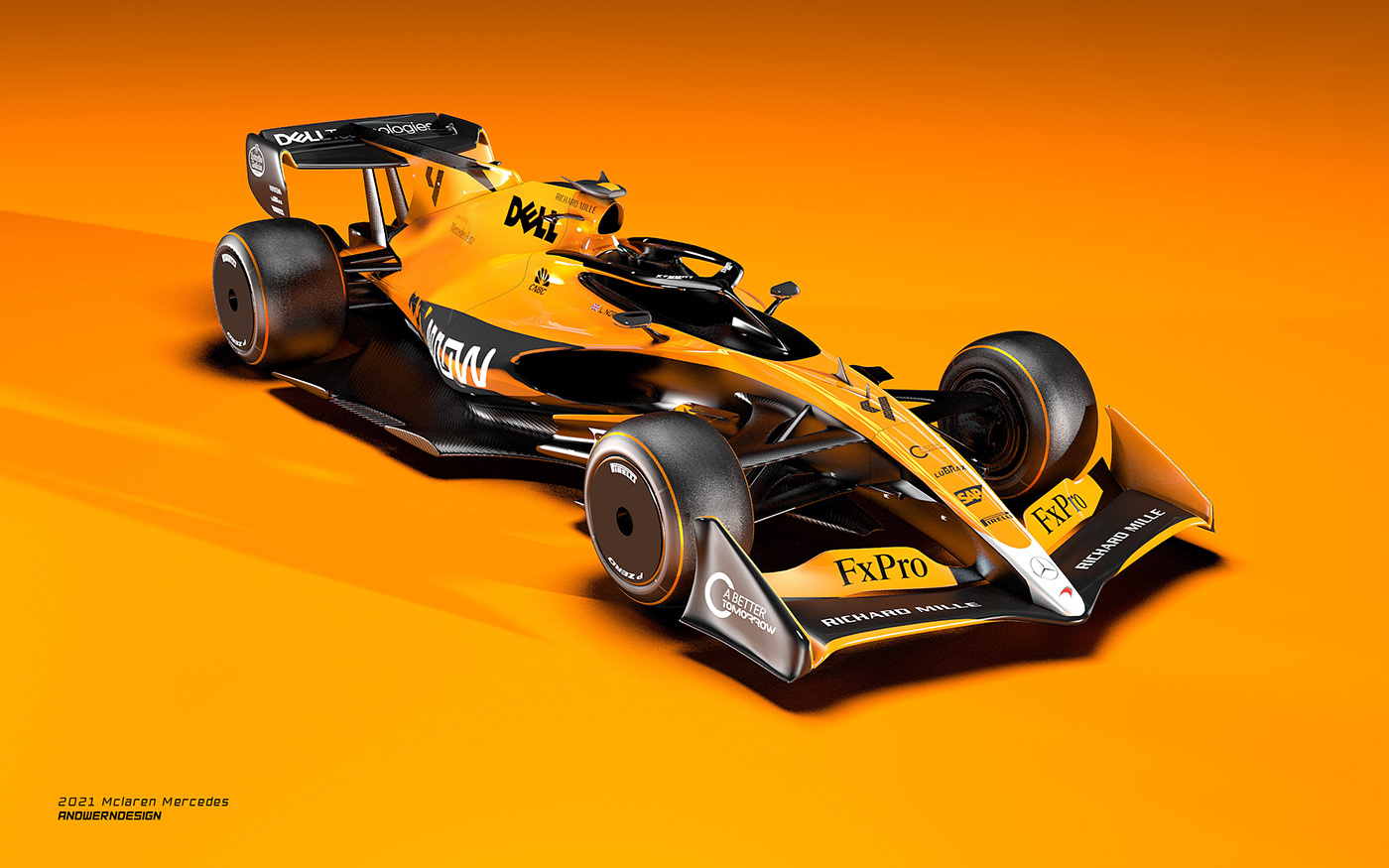 formula f1 Livery design McLaren mercedes suit automotive   3D rendering