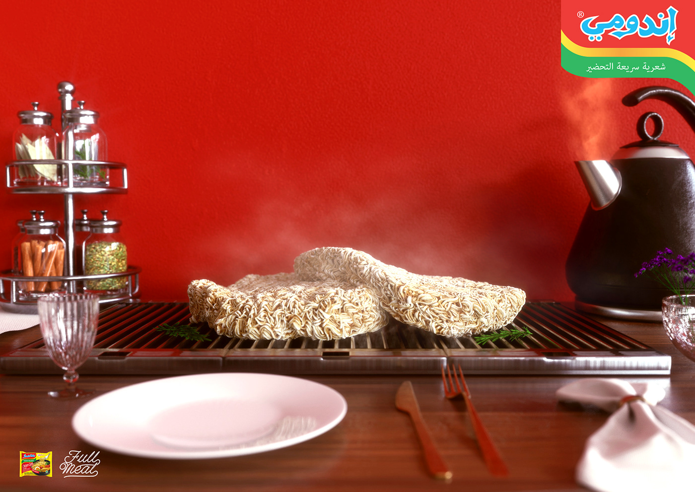 Advertising  art direction  campaign CGI chicken Digital Art  Food  Indomie noodles 3dart